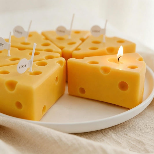 Alternate view of the cheese candle.