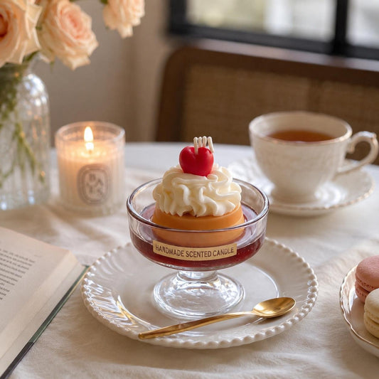 Handcrafted Coffee Pudding Candle, Handmade Soy Wax Dessert Candle, Fake Food Candle, Cute Home Decor, Café Aesthetic Gift, Coffee Decor