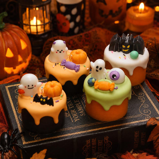 Handmade Halloween Candle, Cute Ghost Candle,Pumpkin Candle,Spooky Candle,Kawaii Halloween Decor, Halloween Gift,Fall Candle,Handmade Candle