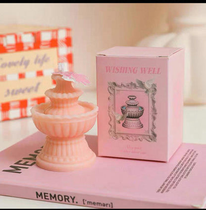 Alternate view of the wishing fountain candle.