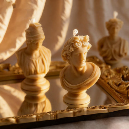 Classical Bust Candle Collection shown in a product photo.
