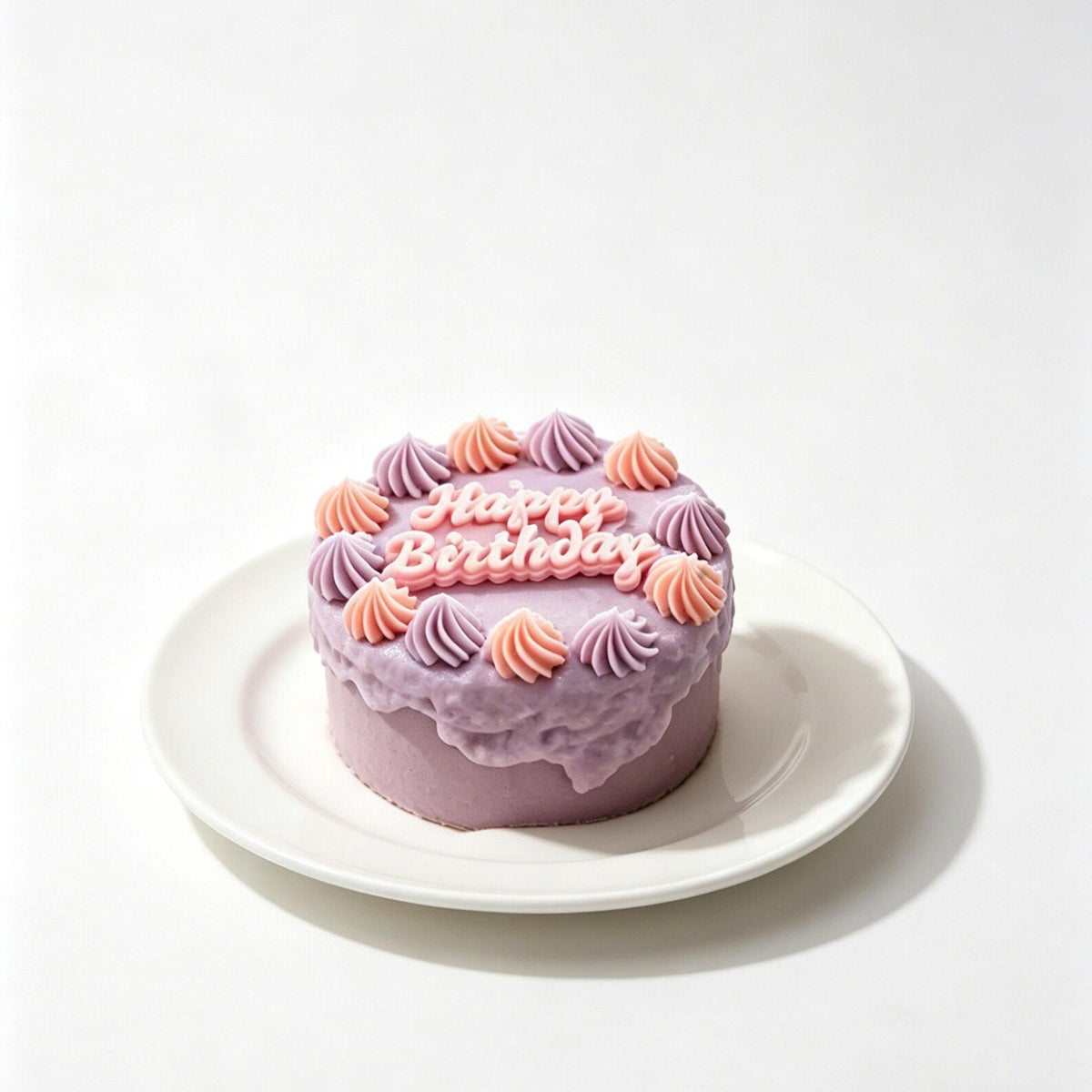 Alternate view of the mini birthday cake candle.