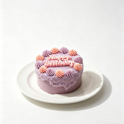 Alternate view of the mini birthday cake candle.