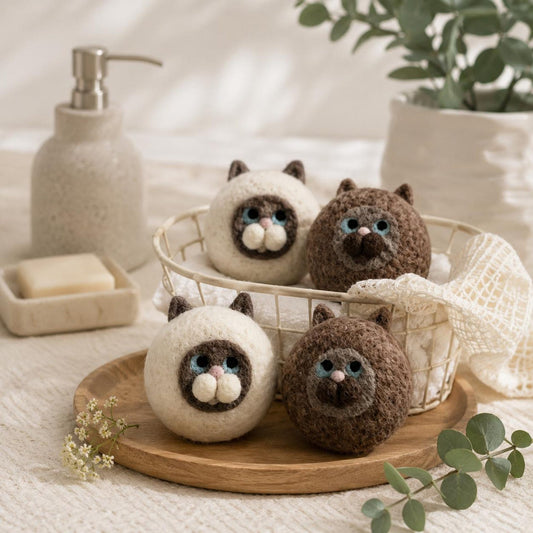 Cat Felted Soap shown in a product photo.