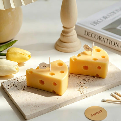 Alternate view of the cheese candle.