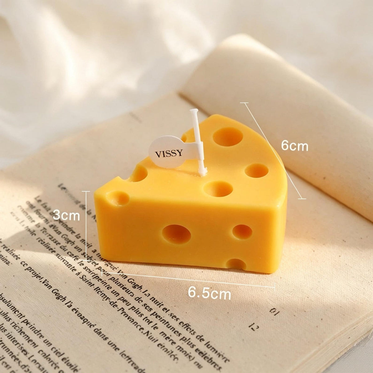Alternate view of the cheese candle.