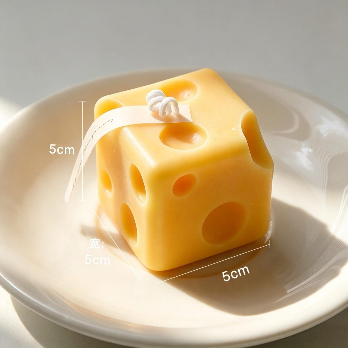 Alternate view of the cheese candle.