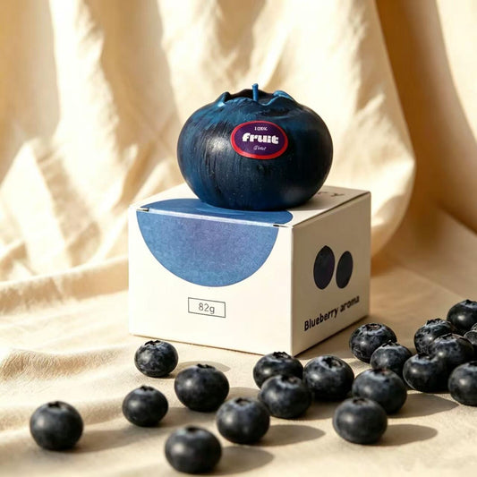 Alternate view of the blueberry candle.