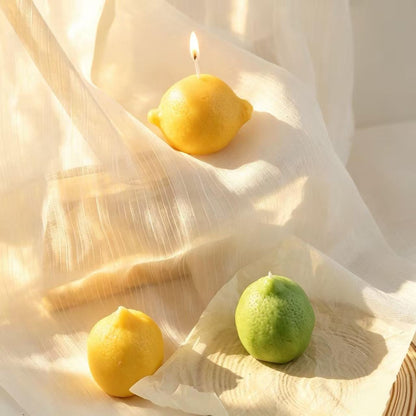 Alternate view of the lemon candle.