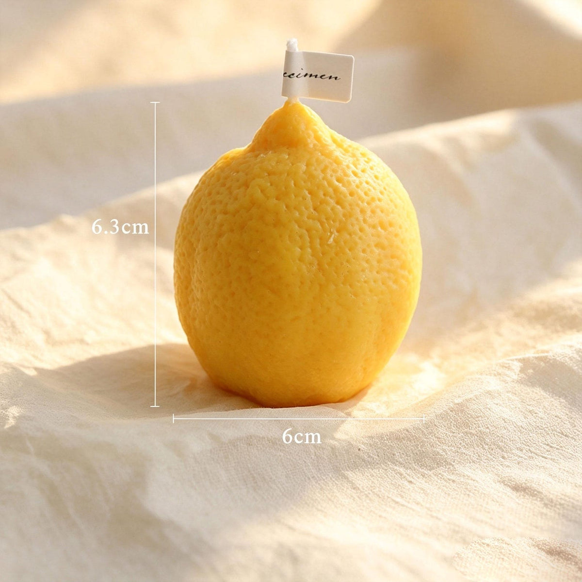 Alternate view of the lemon candle.
