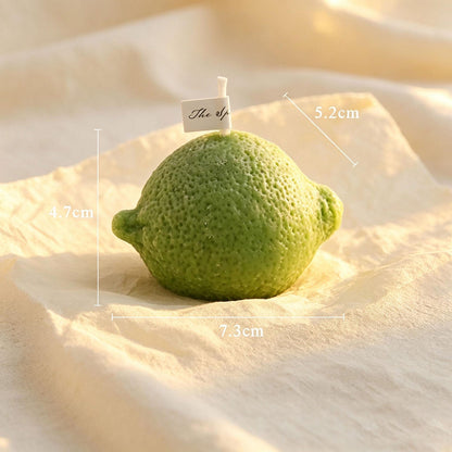 Alternate view of the lemon candle.