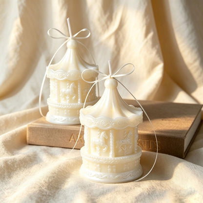Alternate view of the carousel candle.