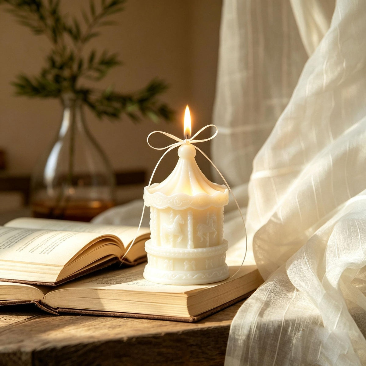 Carousel Candle shown in a product photo.