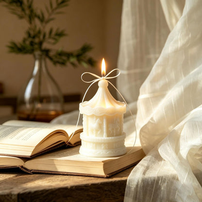 Carousel Candle shown in a product photo.