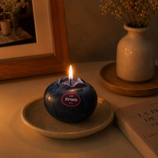 Blueberry Candle shown in a product photo.