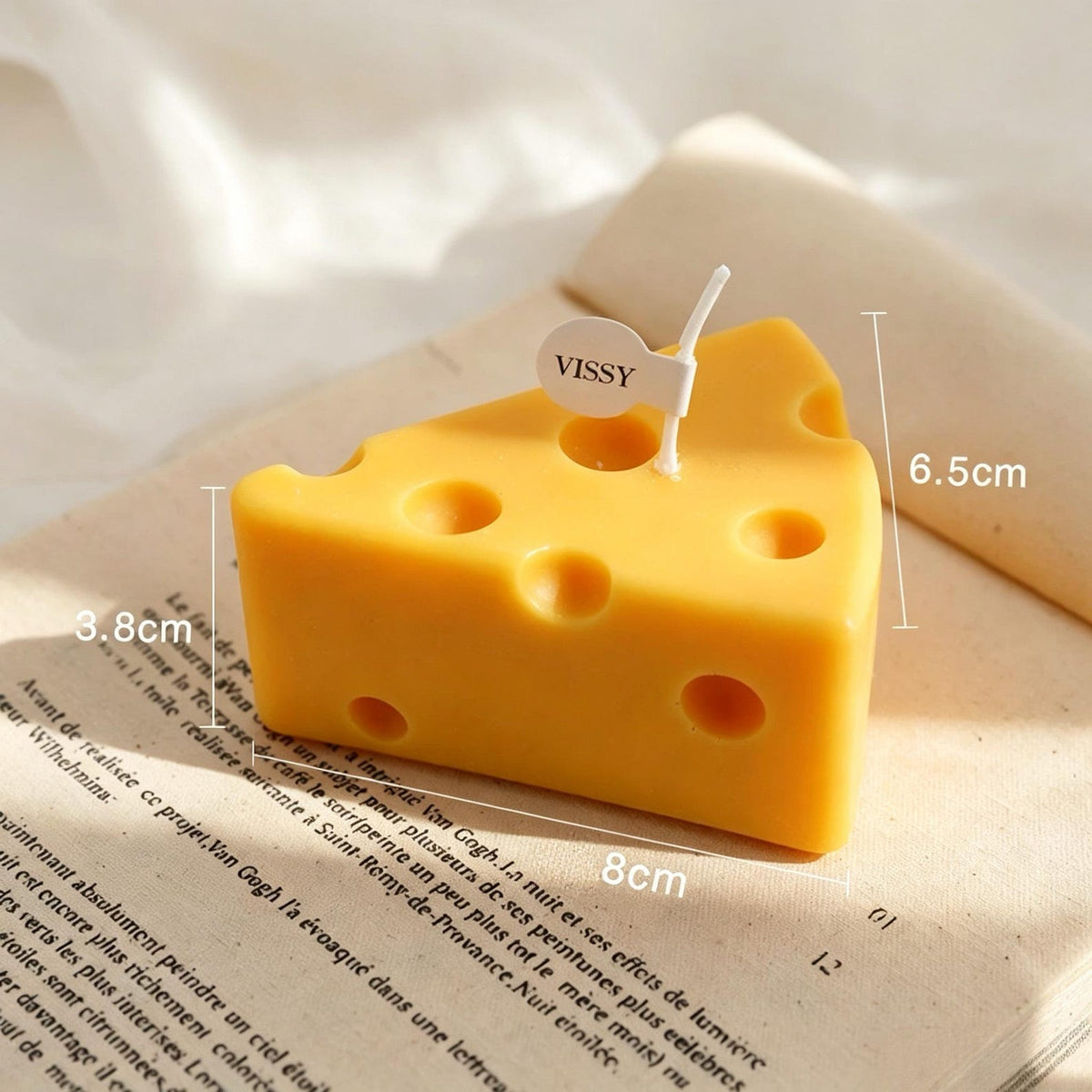 Alternate view of the cheese candle.