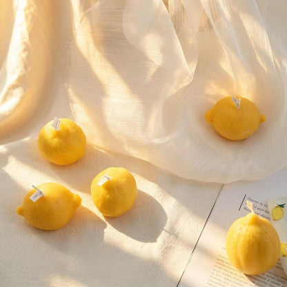 Alternate view of the lemon candle.