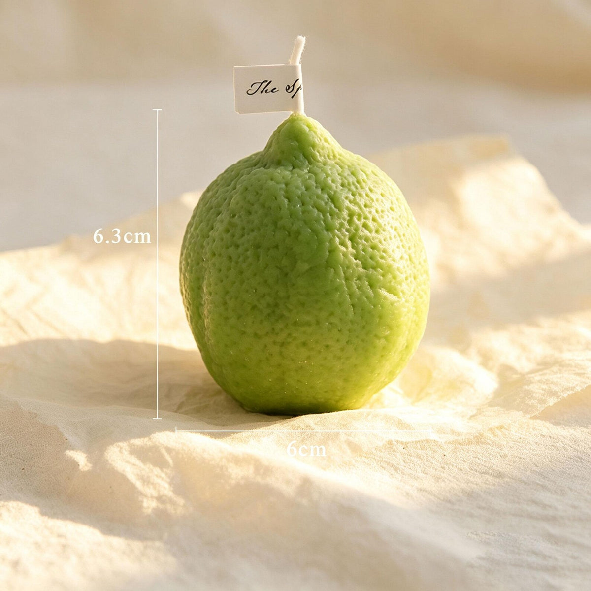 Alternate view of the lemon candle.