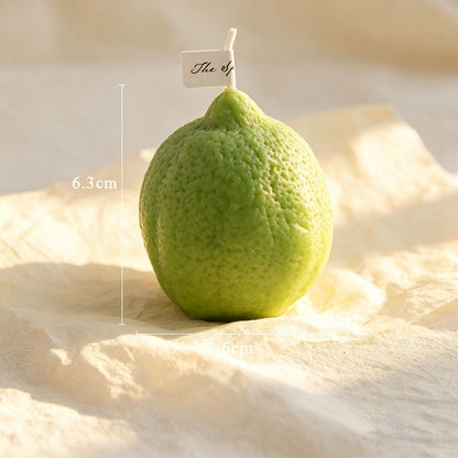 Alternate view of the lemon candle.