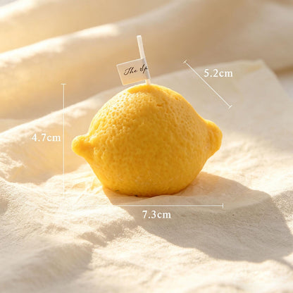 Alternate view of the lemon candle.