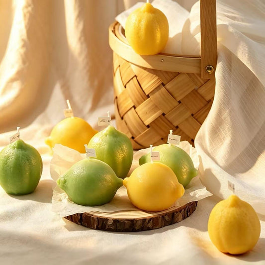 Lemon Candle shown in a product photo.