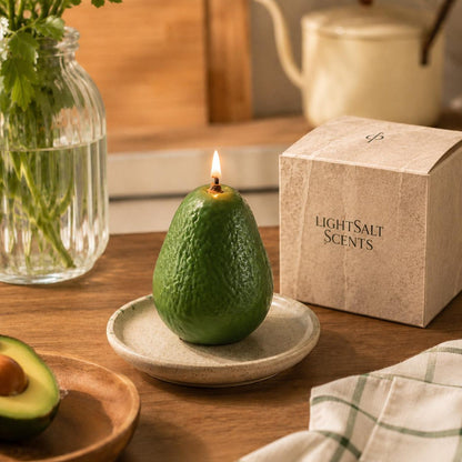 Avocado Candle shown in a product photo.
