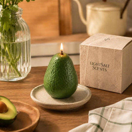 Avocado Candle shown in a product photo.