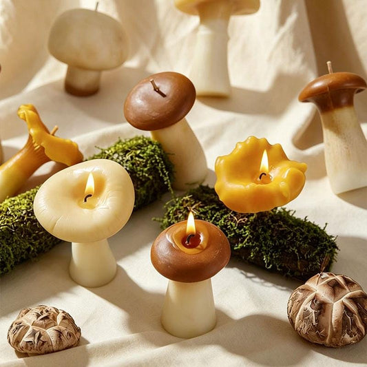 Handmade Mushroom Candle, Handmade Beeswax Candle, Forest Decor, Cottagecore Home Decor, Autumn Decor, Unique Gift, Cozy Autumn Decor