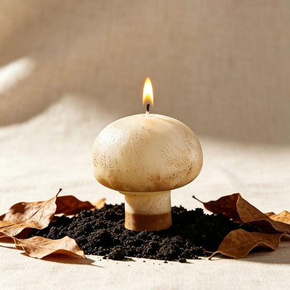 Handmade Mushroom Candle, Handmade Beeswax Candle, Forest Decor, Cottagecore Home Decor, Autumn Decor, Unique Gift, Cozy Autumn Decor
