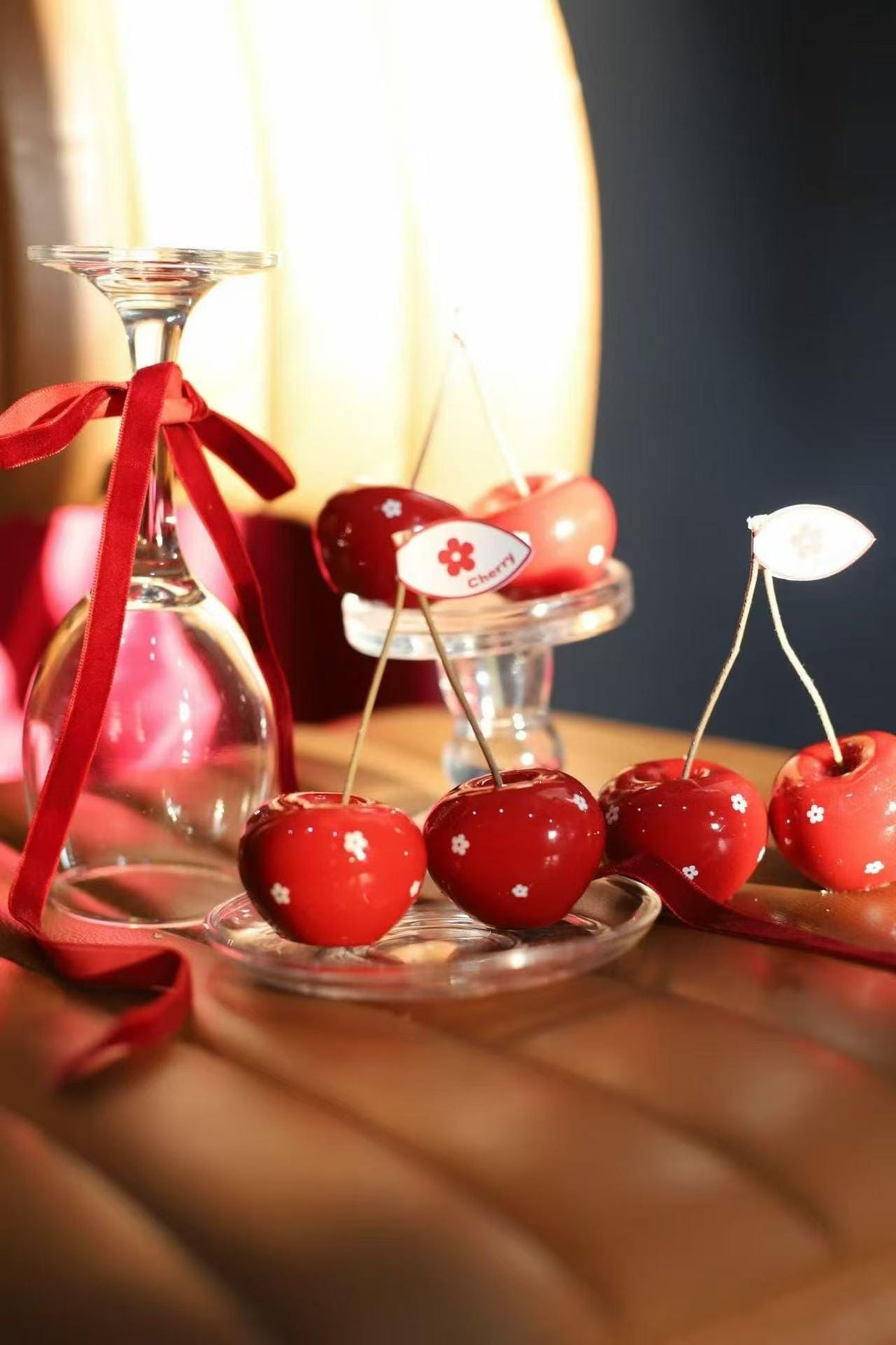 Handcrafted Cherry Candle, Handmade Fruit Candle, Realistic Cherry Candle, Cute Home Decor, Aesthetic Decor, Unique Gift for Her