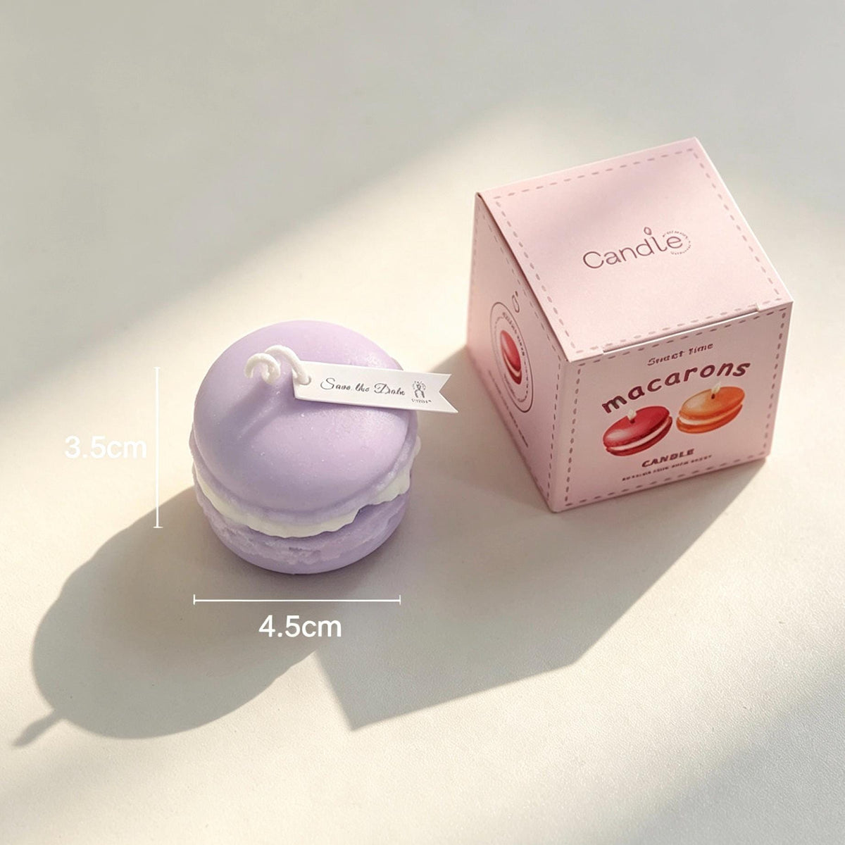 Handcrafted Macaron Candle, Soy Wax Dessert Candle, French Pastry Candle, Cute Food Candle, Aesthetic Room Decor, Fake Dessert Decor, Gift