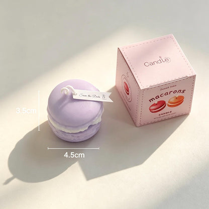 Handcrafted Macaron Candle, Soy Wax Dessert Candle, French Pastry Candle, Cute Food Candle, Aesthetic Room Decor, Fake Dessert Decor, Gift