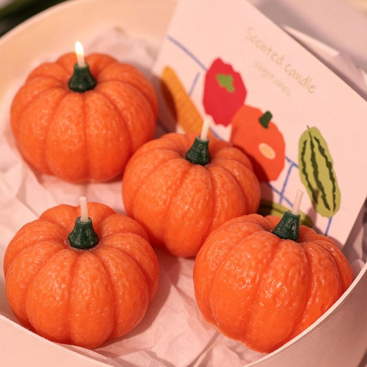 Handmade Realistic Pumpkin Candle, Fake Food Decor, Pumpkin Pie Candle, Soy Wax Candle, Halloween Decor, Cozy Autumn Gift，Thanksgiving Gift