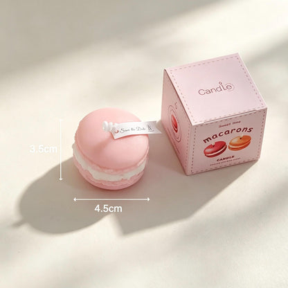 Handcrafted Macaron Candle, Soy Wax Dessert Candle, French Pastry Candle, Cute Food Candle, Aesthetic Room Decor, Fake Dessert Decor, Gift