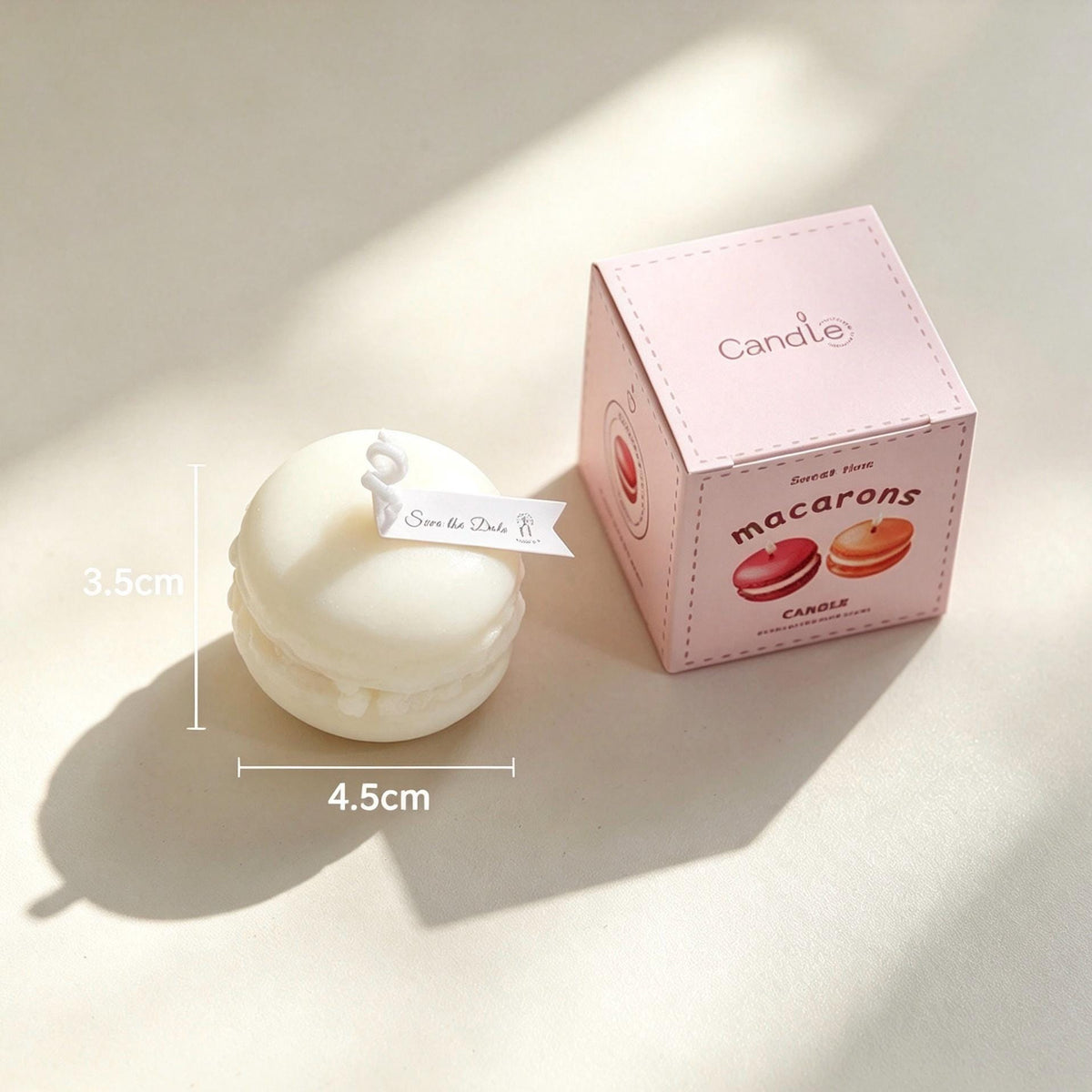 Handcrafted Macaron Candle, Soy Wax Dessert Candle, French Pastry Candle, Cute Food Candle, Aesthetic Room Decor, Fake Dessert Decor, Gift