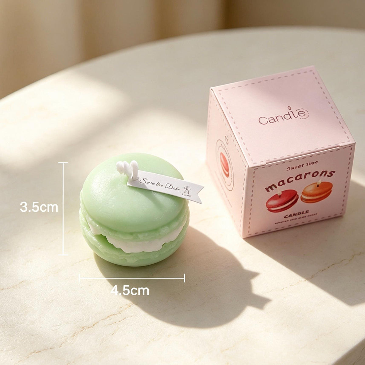 Handcrafted Macaron Candle, Soy Wax Dessert Candle, French Pastry Candle, Cute Food Candle, Aesthetic Room Decor, Fake Dessert Decor, Gift