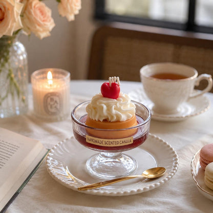Handcrafted Coffee Pudding Candle, Handmade Soy Wax Dessert Candle, Fake Food Candle, Cute Home Decor, Café Aesthetic Gift, Coffee Decor