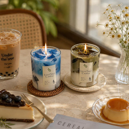 Handmade Bubble Drink Candle,Iced Drink Candle，Fake Beverage Candle,Dessert Candle, Coffee Bar Decor, Café Aesthetic Gift, Unique Home Decor