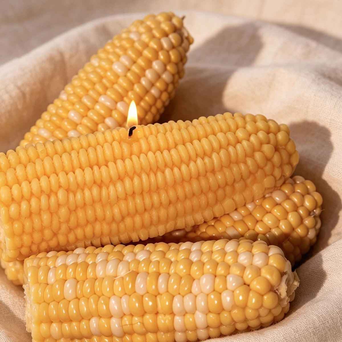 Handmade Corn  Candle - Garden Fresh Summer Decor, Realistic Vegetable Candle, Luxury Kitchen Accent, Handmade Soy Wax Candle,  Foodie Gift