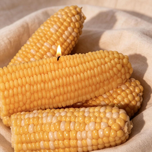 Handmade Corn  Candle - Garden Fresh Summer Decor, Realistic Vegetable Candle, Luxury Kitchen Accent, Handmade Soy Wax Candle,  Foodie Gift