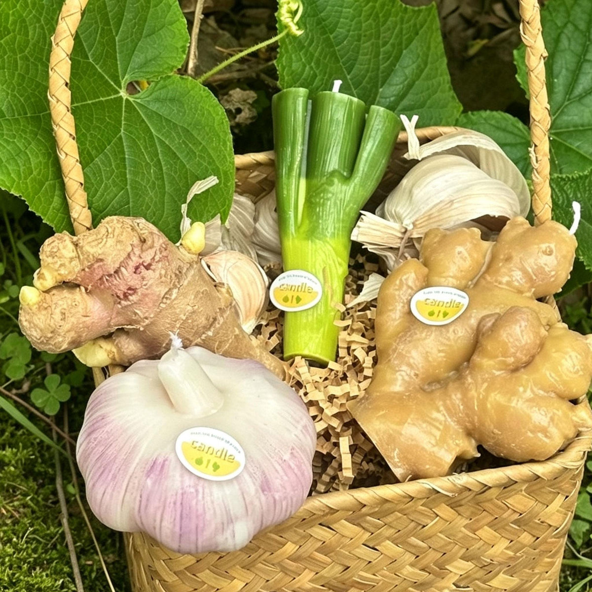 Handmade Green Onion Candle - Garden Fresh Summer Decor, Realistic Vegetable Candle, Luxury Kitchen Accent, Fake Food Candle,  Foodie Gift