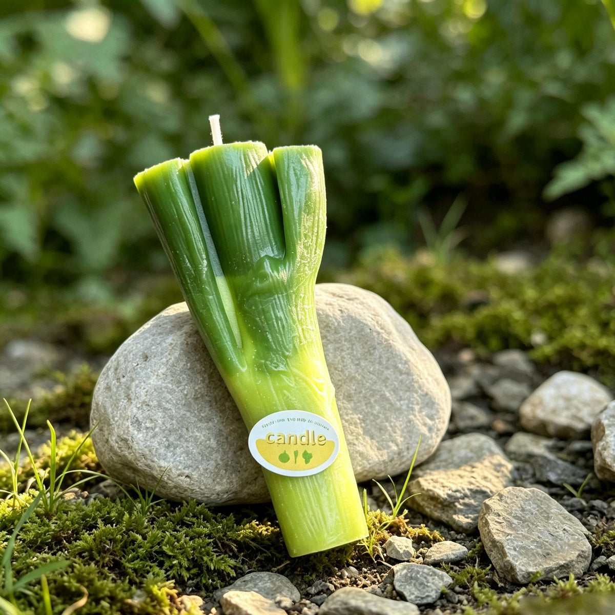 Handmade Green Onion Candle - Garden Fresh Summer Decor, Realistic Vegetable Candle, Luxury Kitchen Accent, Fake Food Candle,  Foodie Gift