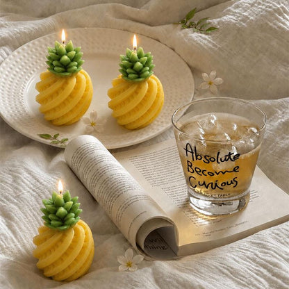 Handmade Pineapple Candle - Garden Fresh Summer Decor, Realistic fruit Candle, Luxury Kitchen Accent, Tropical Fruit Candle,  Foodie Gift