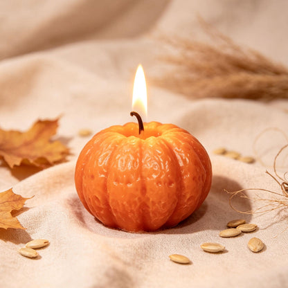 Handmade Realistic Pumpkin Candle, Fake Food Decor, Pumpkin Pie Candle, Soy Wax Candle, Halloween Decor, Cozy Autumn Gift，Thanksgiving Gift