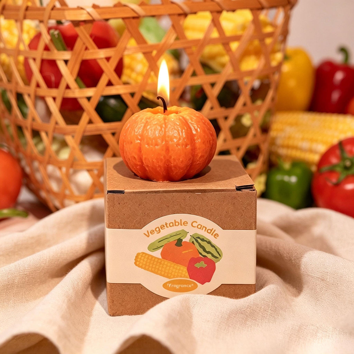 Handmade Realistic Pumpkin Candle, Fake Food Decor, Pumpkin Pie Candle, Soy Wax Candle, Halloween Decor, Cozy Autumn Gift，Thanksgiving Gift