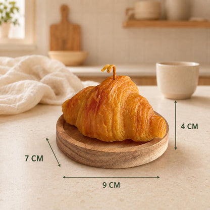 Handcrafted Croissant Candle, Fake Bakery Decor, Handmade Soy Wax Candle, Butter Scented Candle, Coffee Bar Decor, French Pastry Gift
