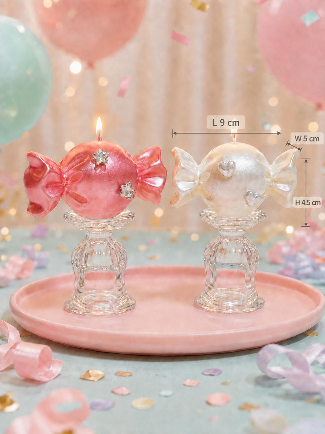Handcrafted Candy Candle, Kawaii Soy Wax Candle, Cute Candy Decor, Pastel Room Decor, Coquette Aesthetic Candle, Handmade Gift,Y2K Aesthetic