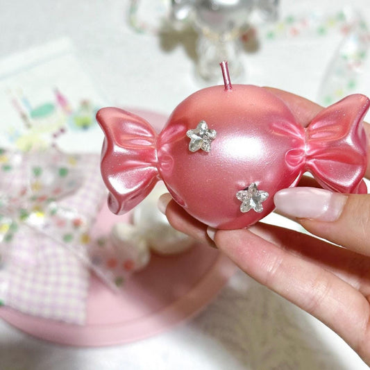 Handcrafted Candy Candle, Kawaii Soy Wax Candle, Cute Candy Decor, Pastel Room Decor, Coquette Aesthetic Candle, Handmade Gift,Y2K Aesthetic