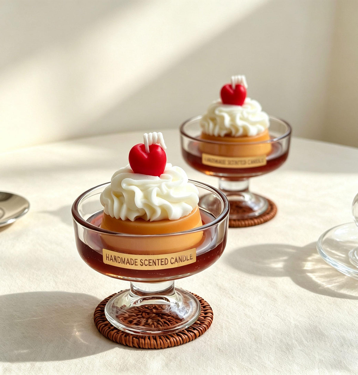 Handcrafted Coffee Pudding Candle, Handmade Soy Wax Dessert Candle, Fake Food Candle, Cute Home Decor, Café Aesthetic Gift, Coffee Decor