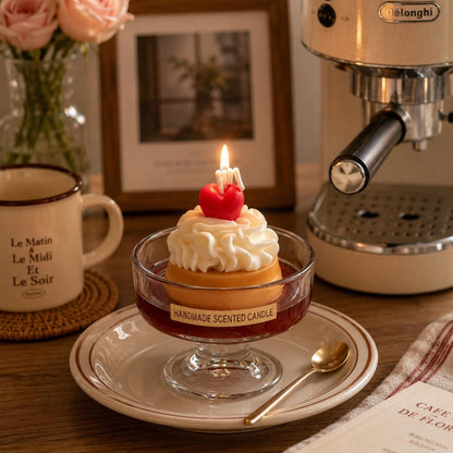 Handcrafted Coffee Pudding Candle, Handmade Soy Wax Dessert Candle, Fake Food Candle, Cute Home Decor, Café Aesthetic Gift, Coffee Decor